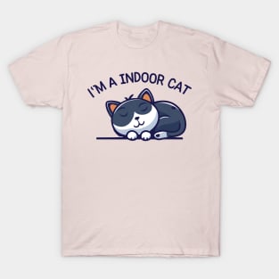 I’m An Indoor Cat - Sleeping Cat T-Shirt